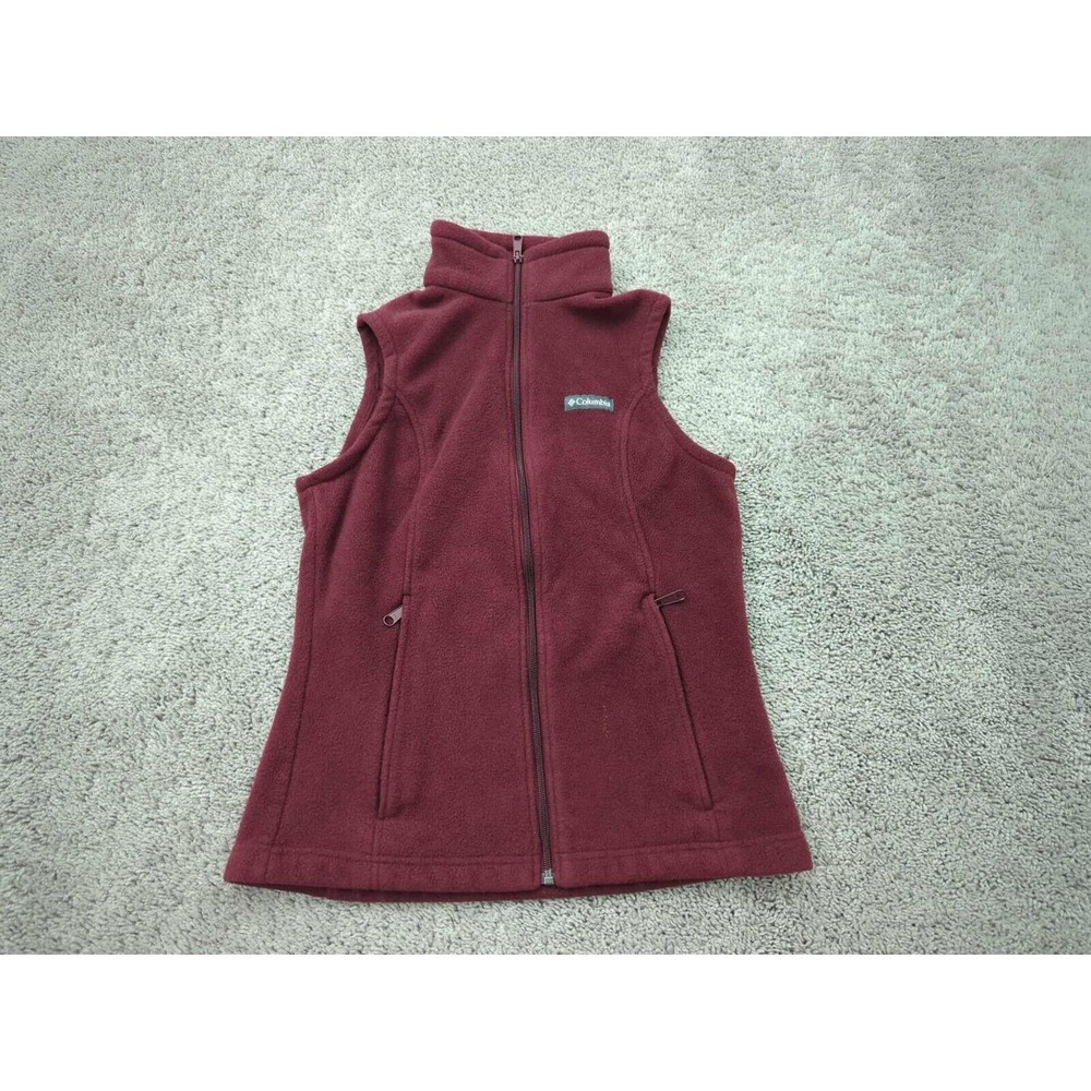 Columbia Sportswear Company Sweater Vest Womens Small Full Zip Logo Fleece